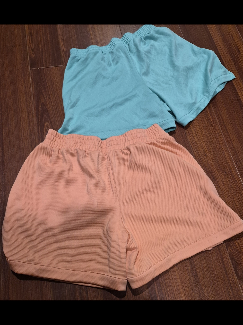 Athletic Works Girls Shorts - Aqua & Peach - Picture 2 of 3